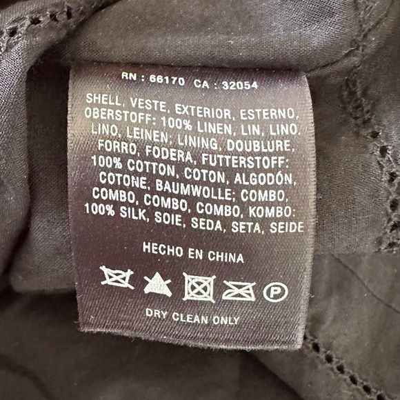 Anthropologie Maeve Black Tiered Linen Dress - Picture 4 of 15